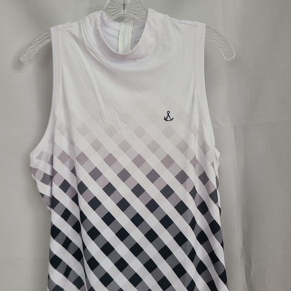 NWT ACEGOLFS Sz XL Black White Hyper-prep Ruffle Golf Pickleball Tennis Dress - Picture 5 of 12
